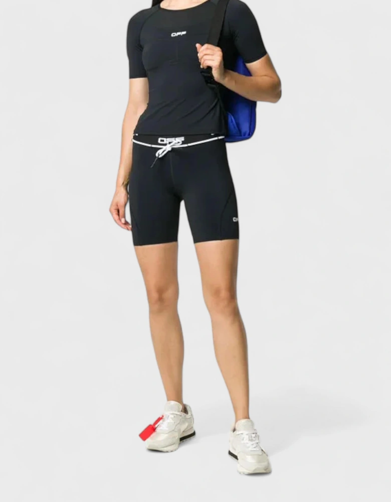 Logo Print Performance T-shirt Black