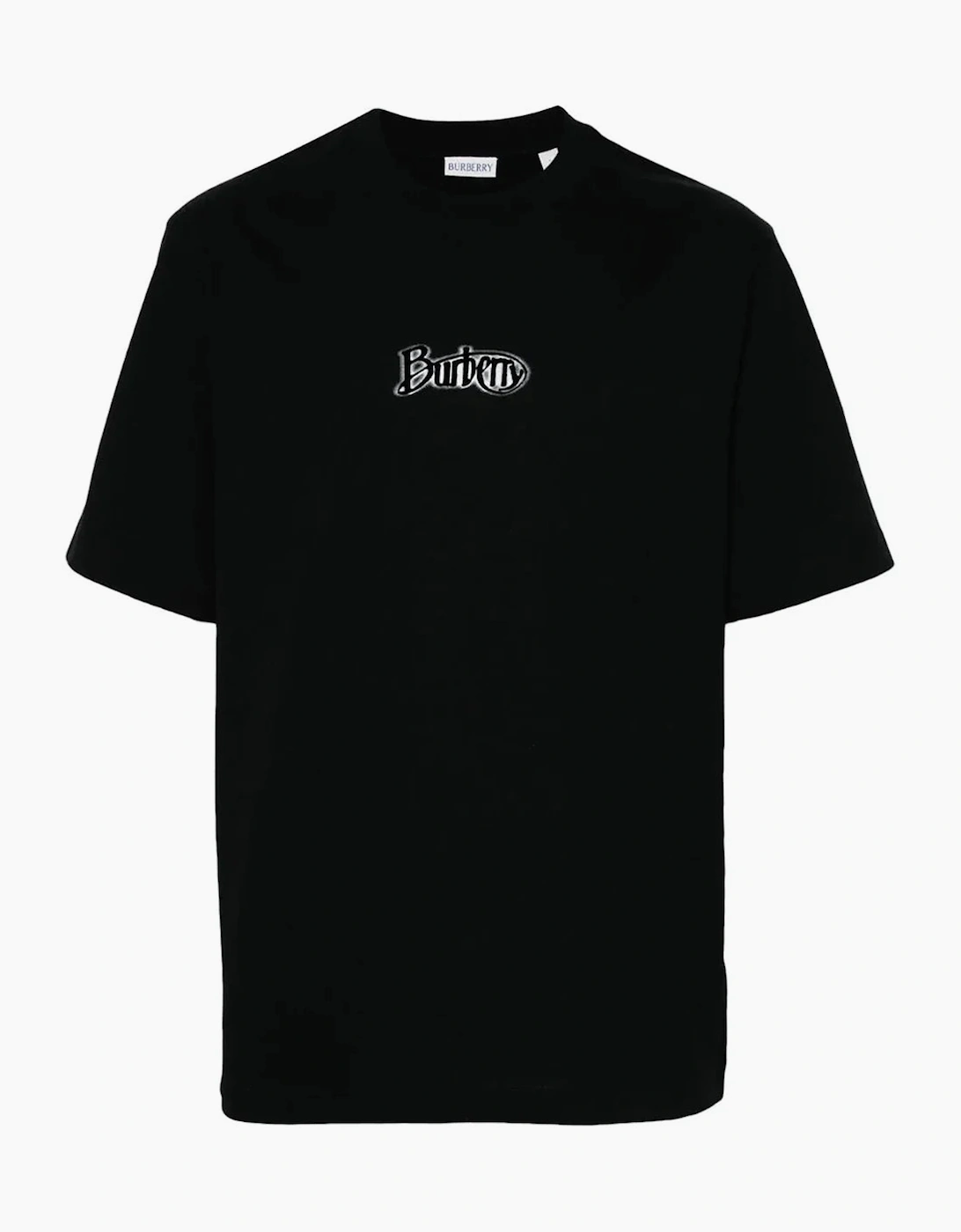 Burberry Men's Black Signature Logo T-Shirt In  38 M