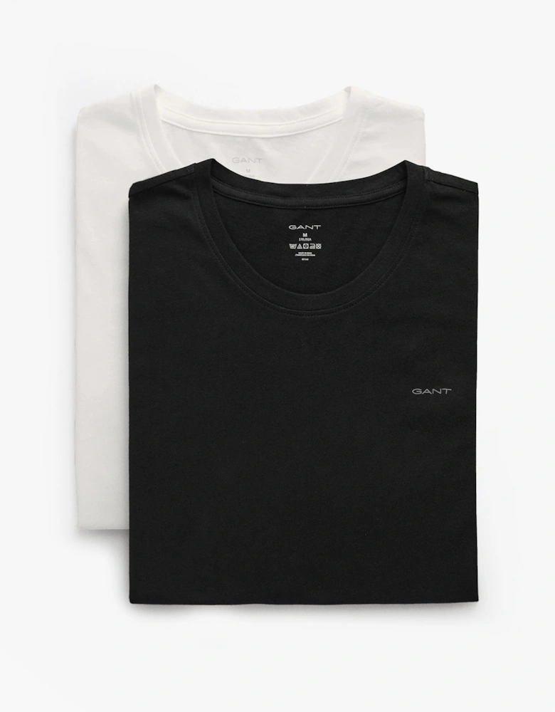 Mens C-Neck T-Shirt 2-Pack Black/White