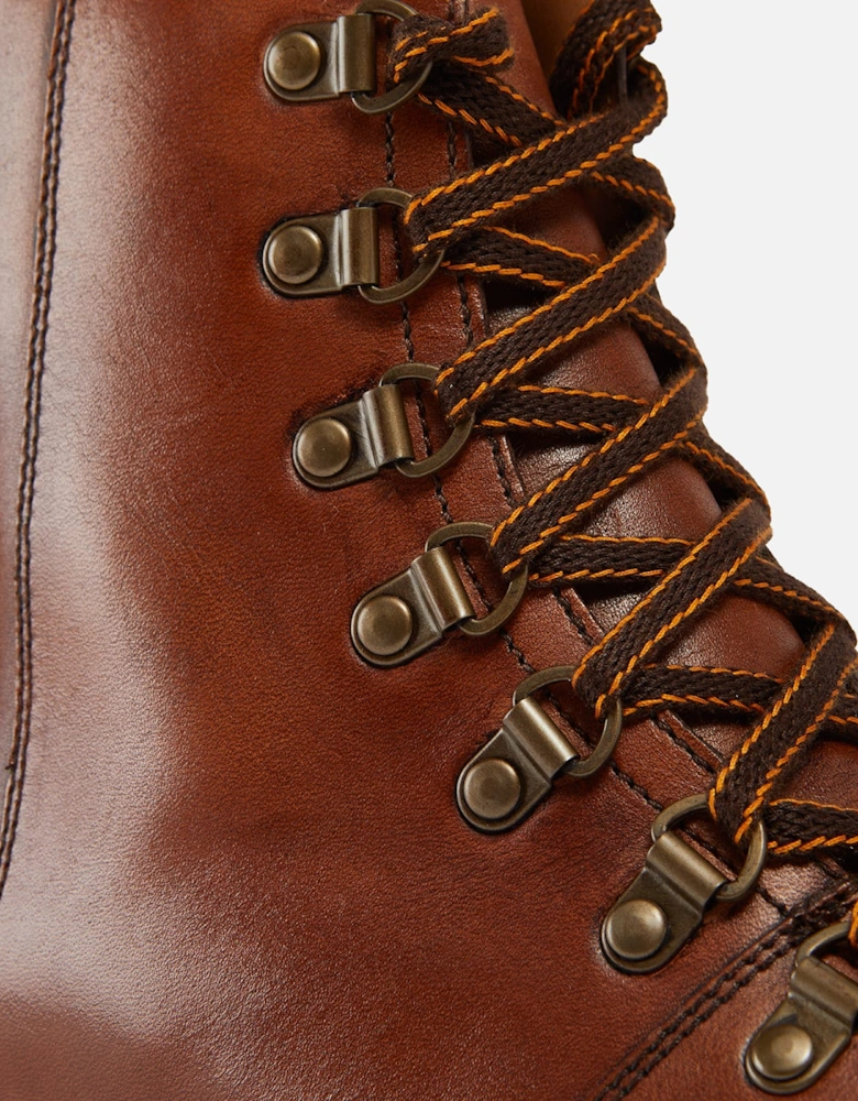 Nanette Hand Painted Leather Hiking Style Boots