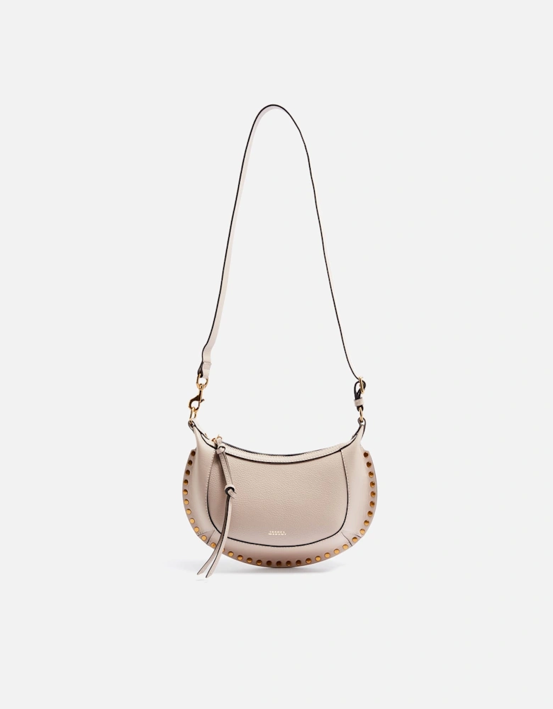 Oskan Moon Studded Grainy Leather Shoulder Bag