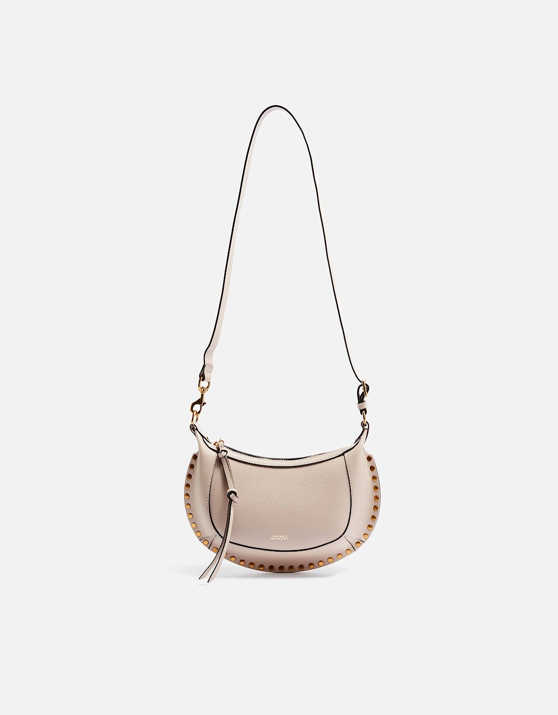 Oskan Moon Studded Grainy Leather Shoulder Bag, 6 of 5