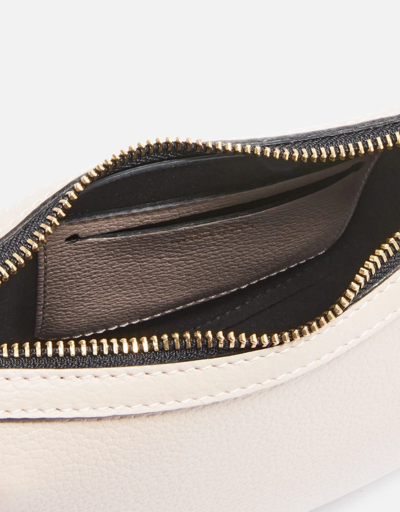 Oskan Moon Studded Grainy Leather Shoulder Bag