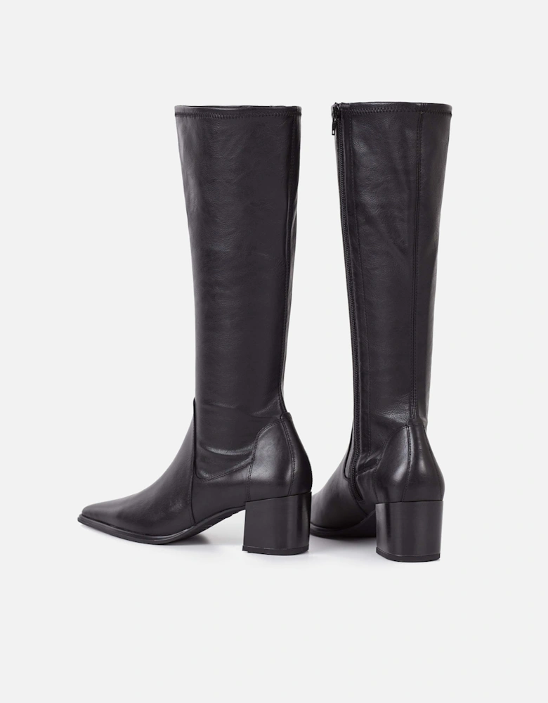 Giselle Leather Heeled Knee High Boots