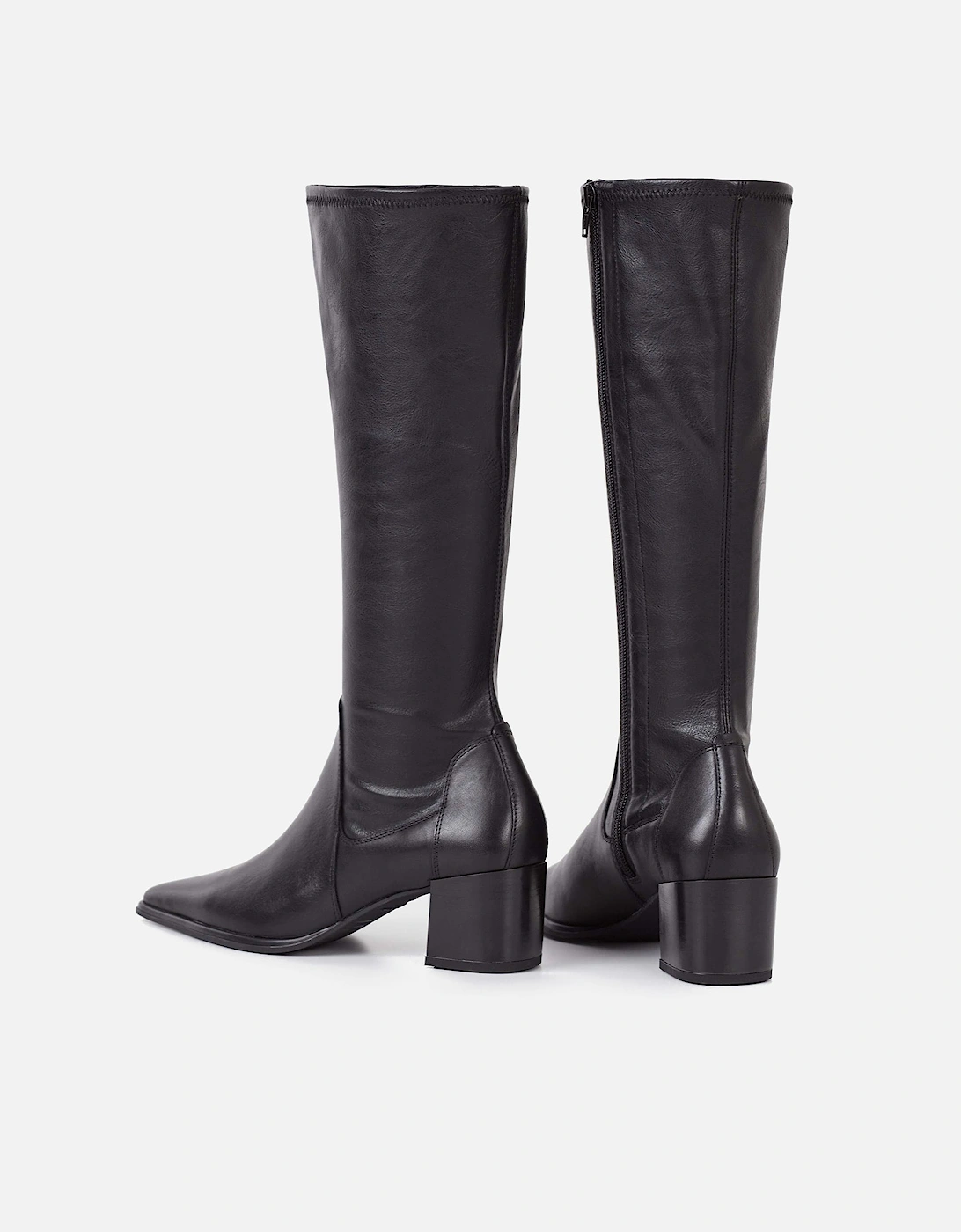 Giselle Leather Heeled Knee High Boots