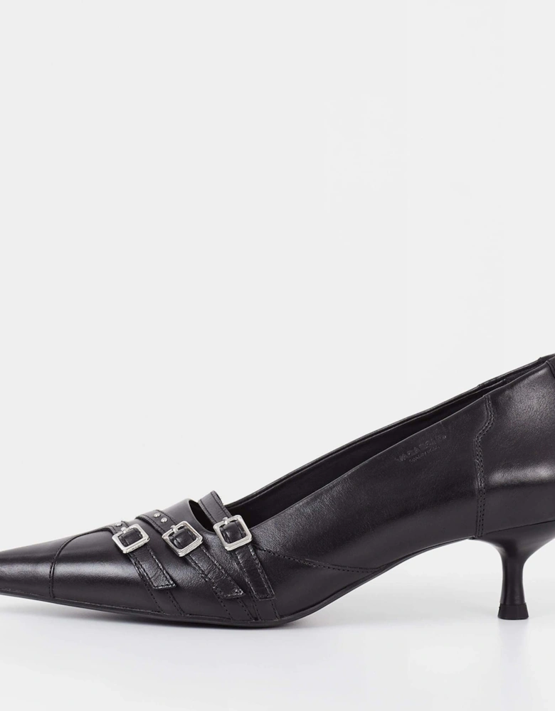 Lykke Leather Kitten Heeled Court Shoes