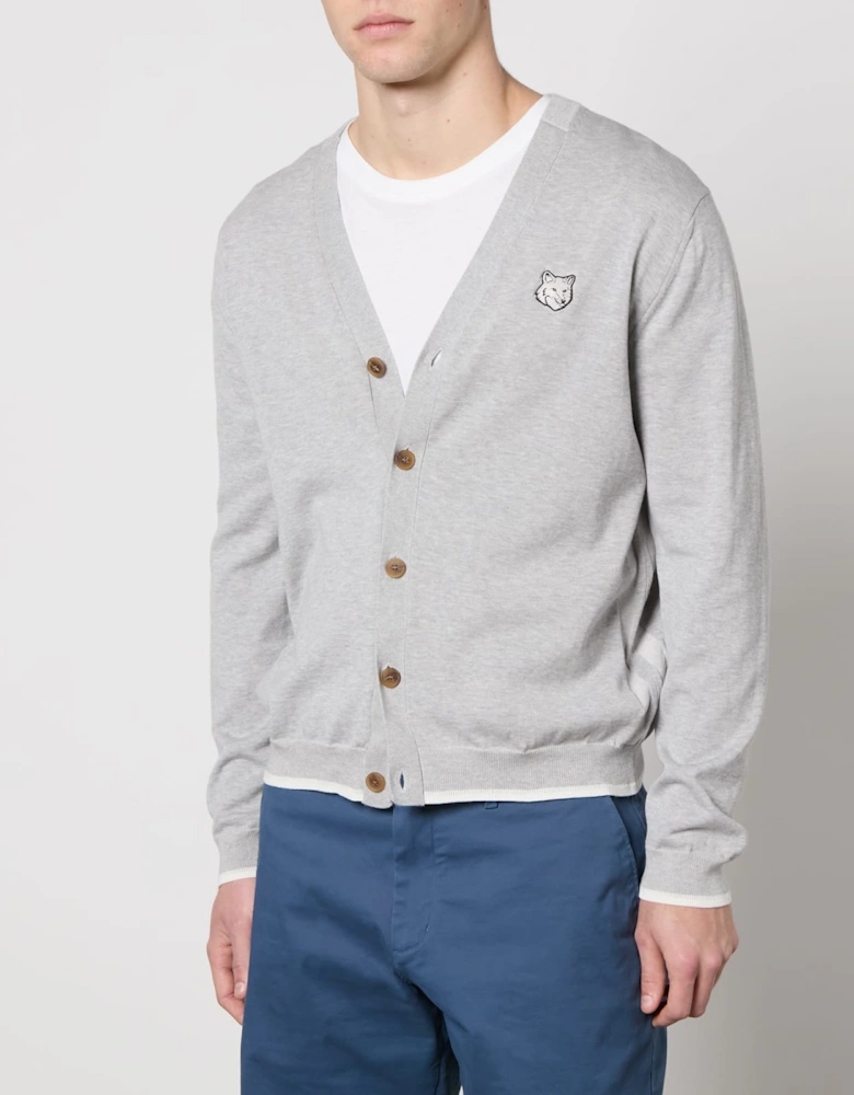 Bold Fox Head Patch Regular Cardigan
