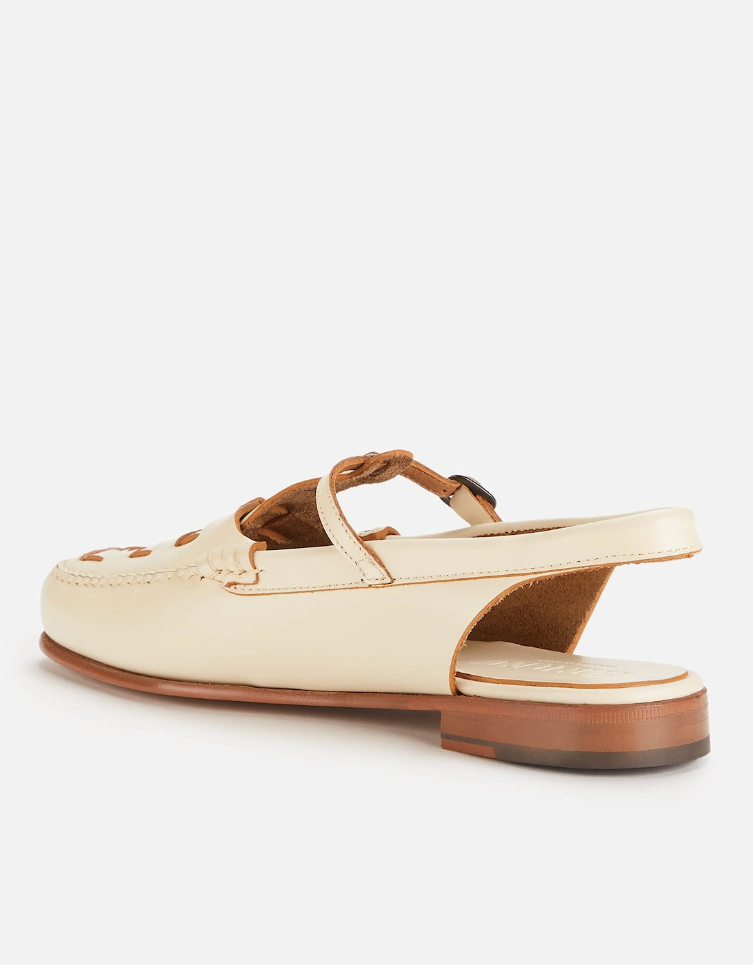 Roqueta Leather T-Bar Sling Back Flats