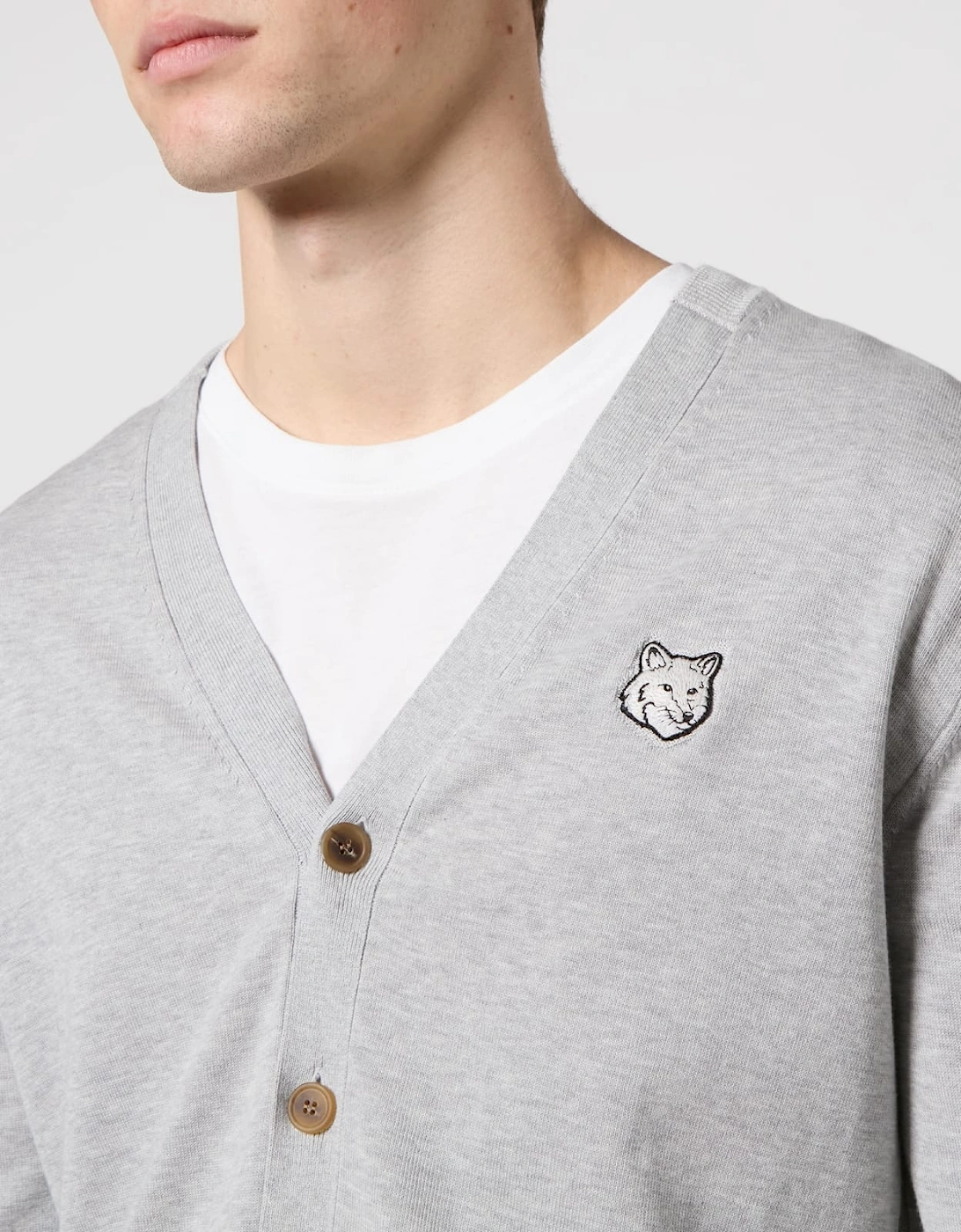 Bold Fox Head Patch Regular Cardigan