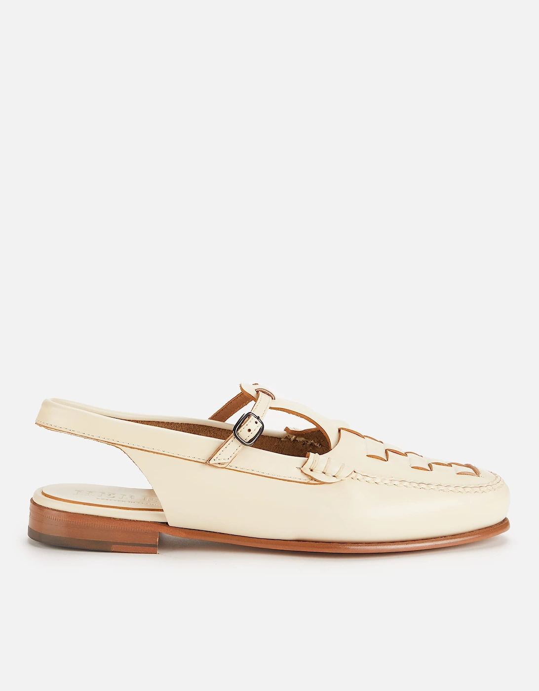Roqueta Leather T-Bar Sling Back Flats, 5 of 4