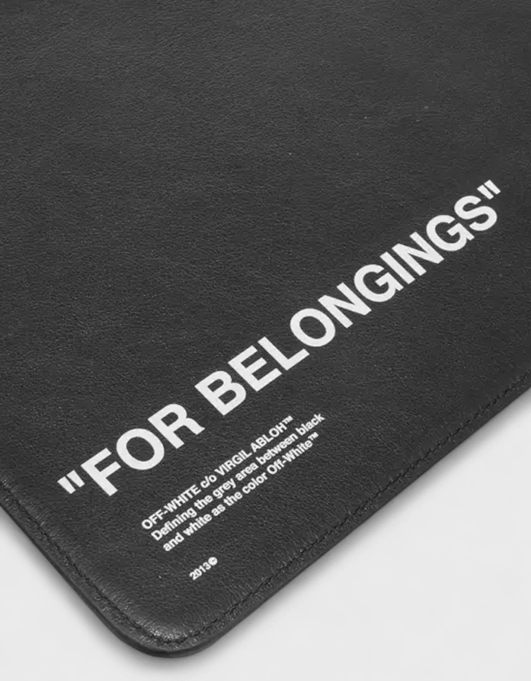 Quote Print Clutch Bag Black