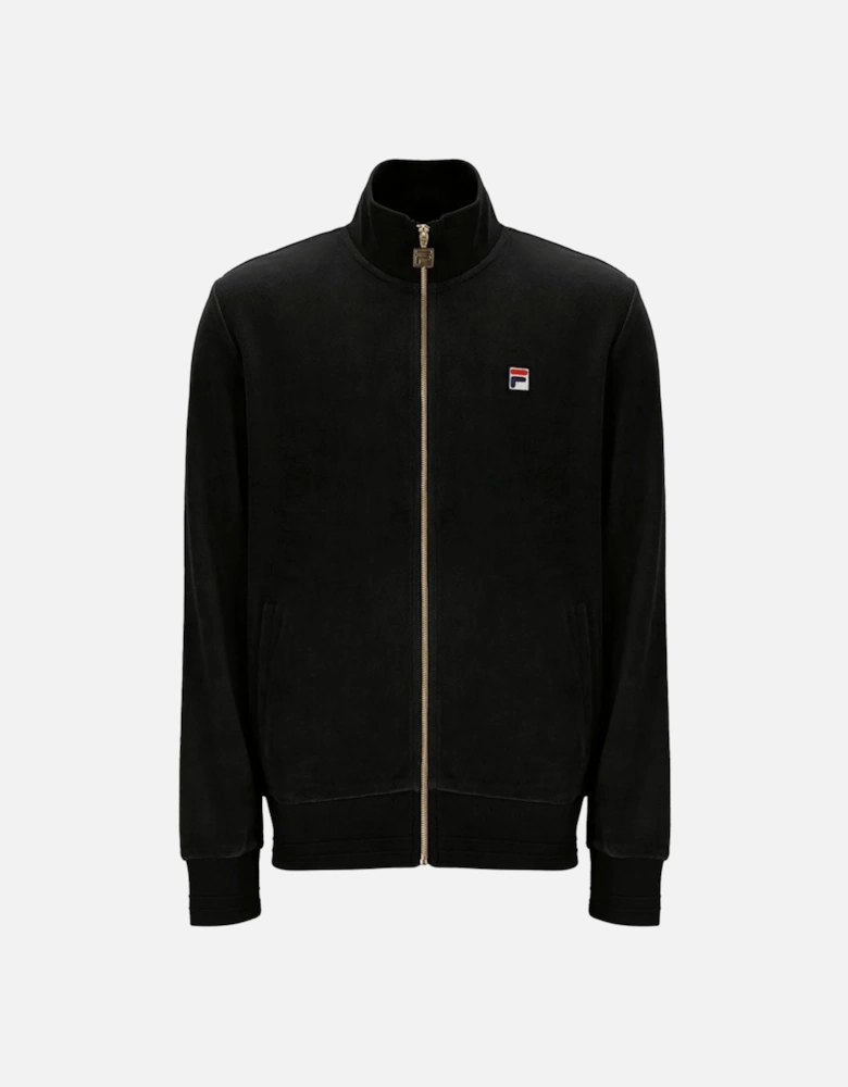 Vintage Nero Velour Track Jacket - Black
