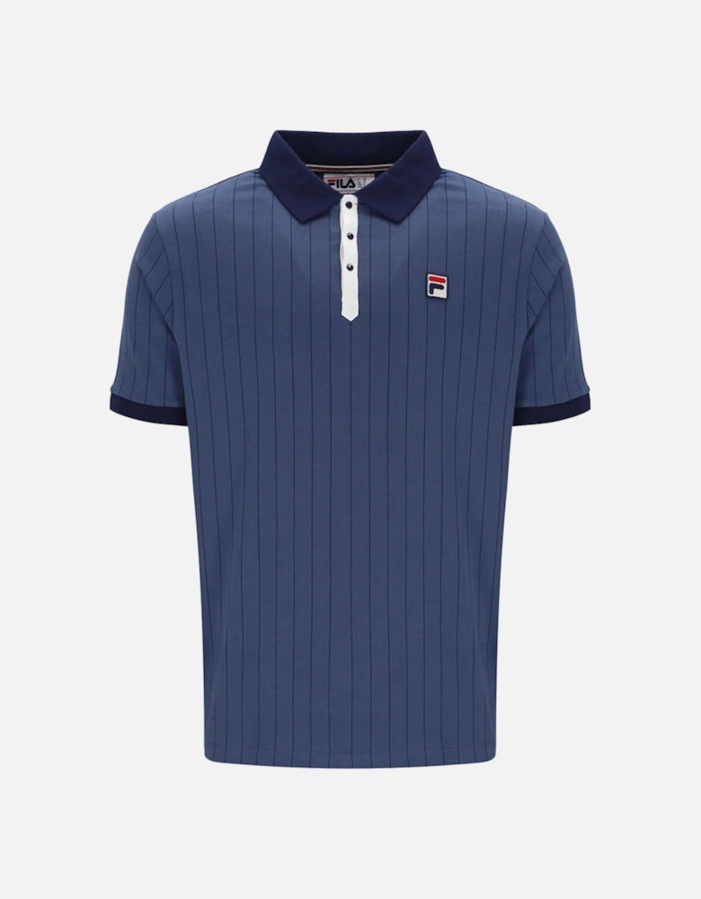 Vintage BB1 Classic Vintage Stripe Polo Shirt - Indigo/Gardenia/Navy
