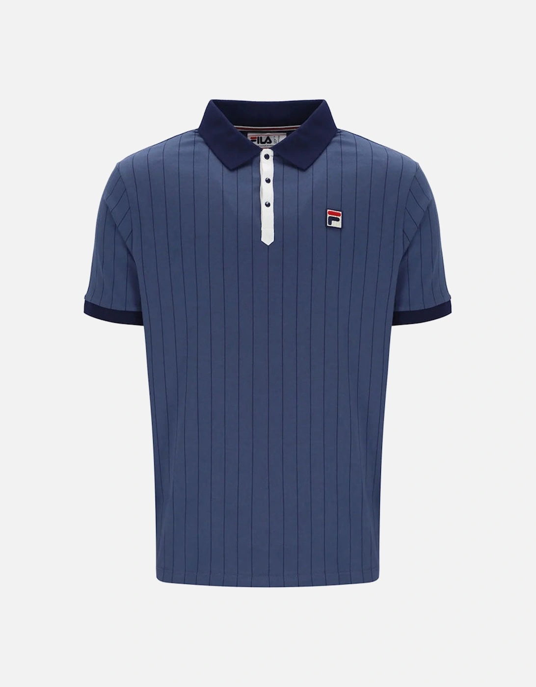 Vintage BB1 Classic Vintage Stripe Polo Shirt - Indigo/Gardenia/Navy, 3 of 2