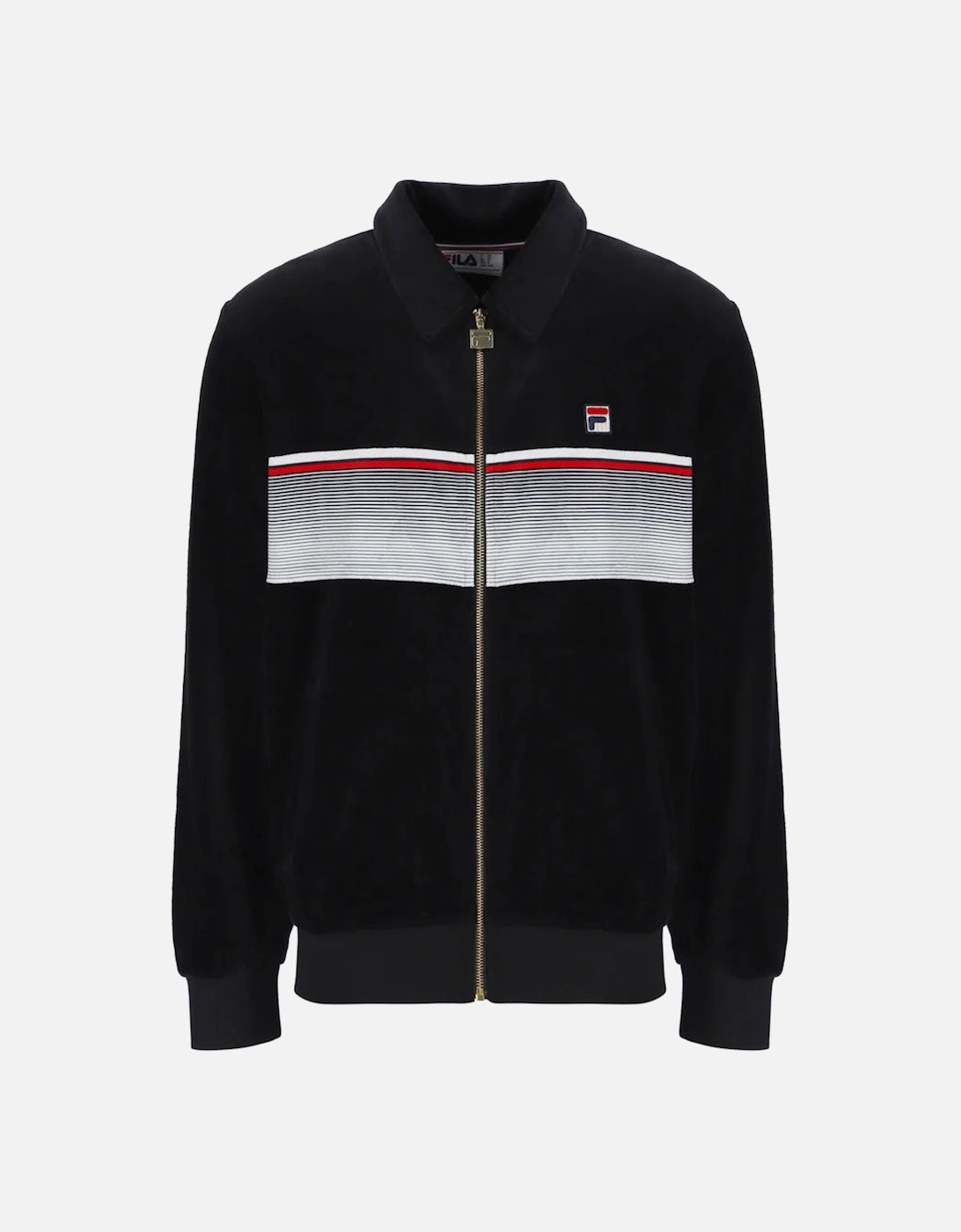Vintage Malakai Zip Up Velour Track Top - Black, 3 of 2