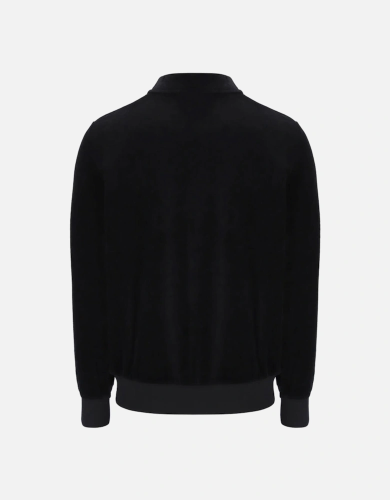Vintage Malakai Zip Up Velour Track Top - Black