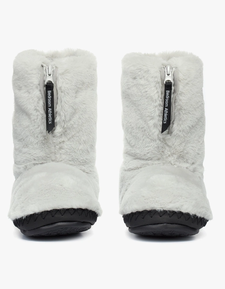 MONROE Womens Faux Fur Boots Trace Grey/Charcoal