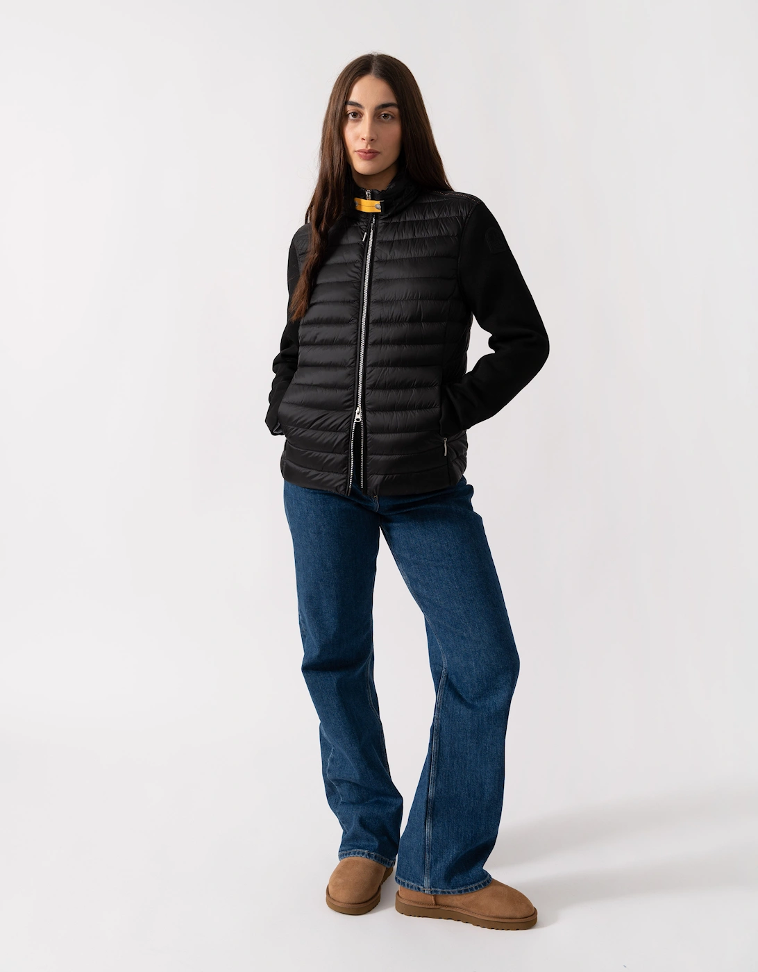 Parajumpers Women's Black Danette Fleece/Nylon Jacket - 541  12 M