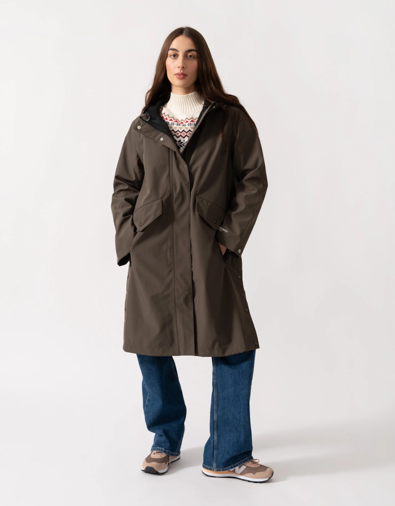 Daybreak Womens Long Softshell Raincoat - Wren 259