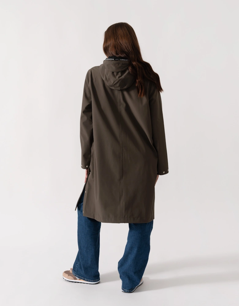 Daybreak Womens Long Softshell Raincoat - Wren 259
