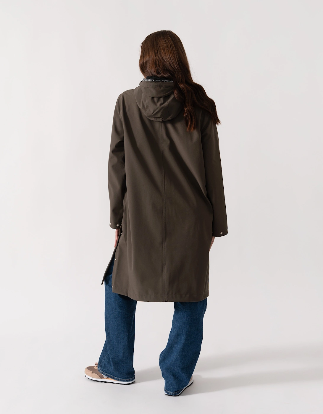 Daybreak Womens Long Softshell Raincoat - Wren 259
