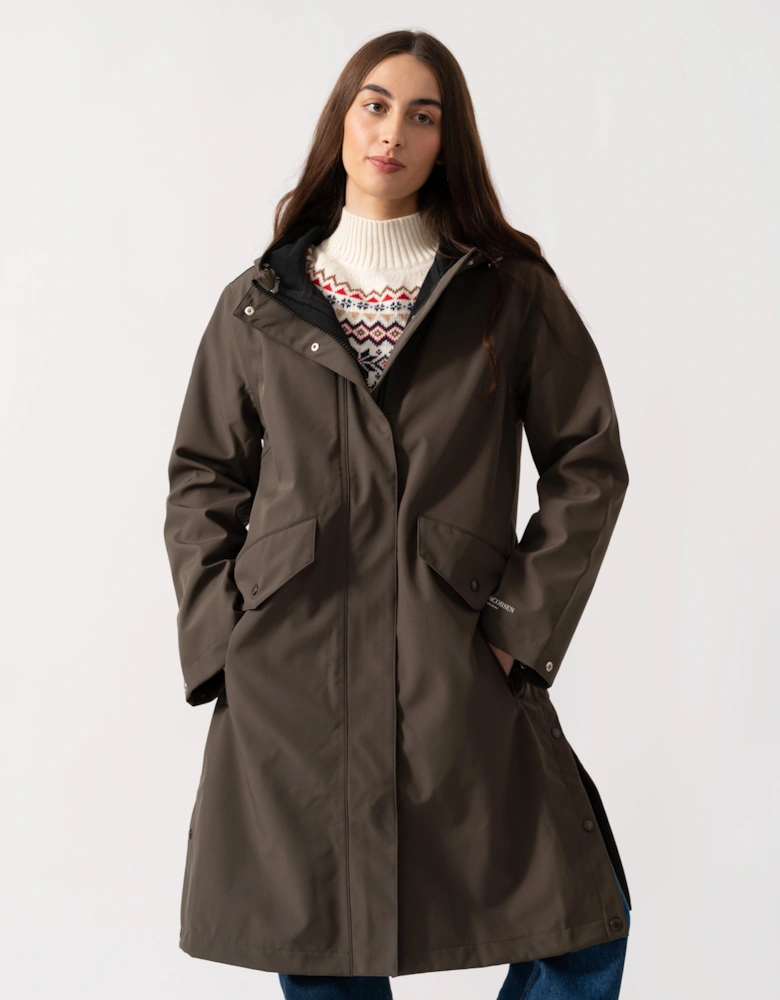Daybreak Womens Long Softshell Raincoat - Wren 259