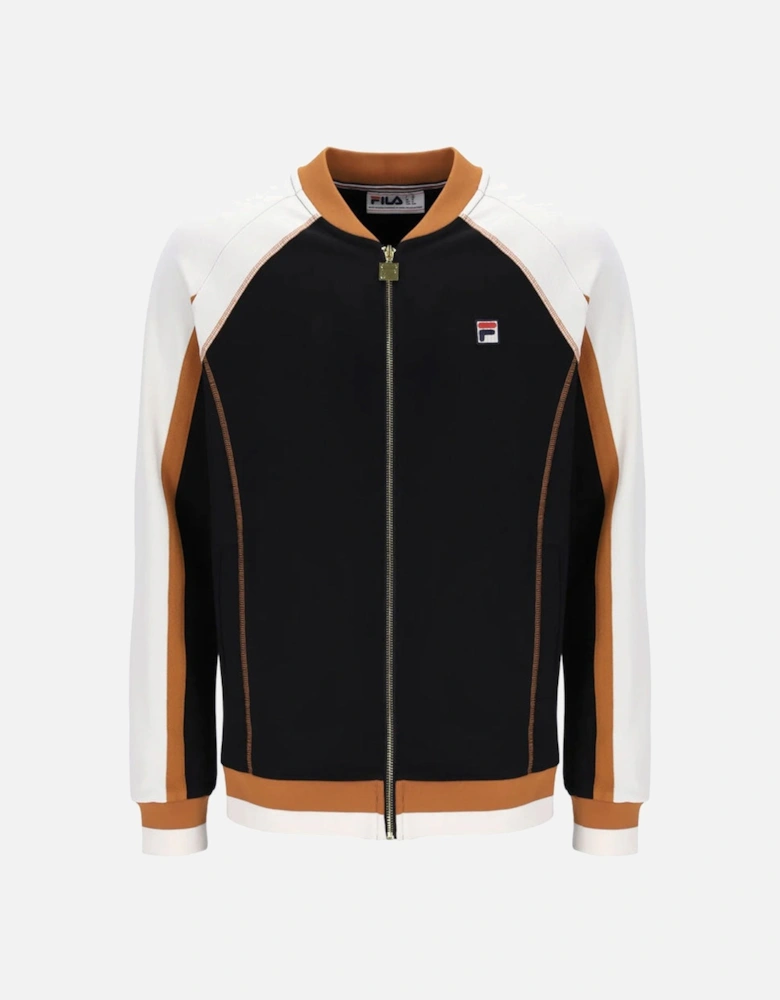Vintage Eliot Flat Lock Detail Track Jacket - Black/Gardenia/Pumkin Spice