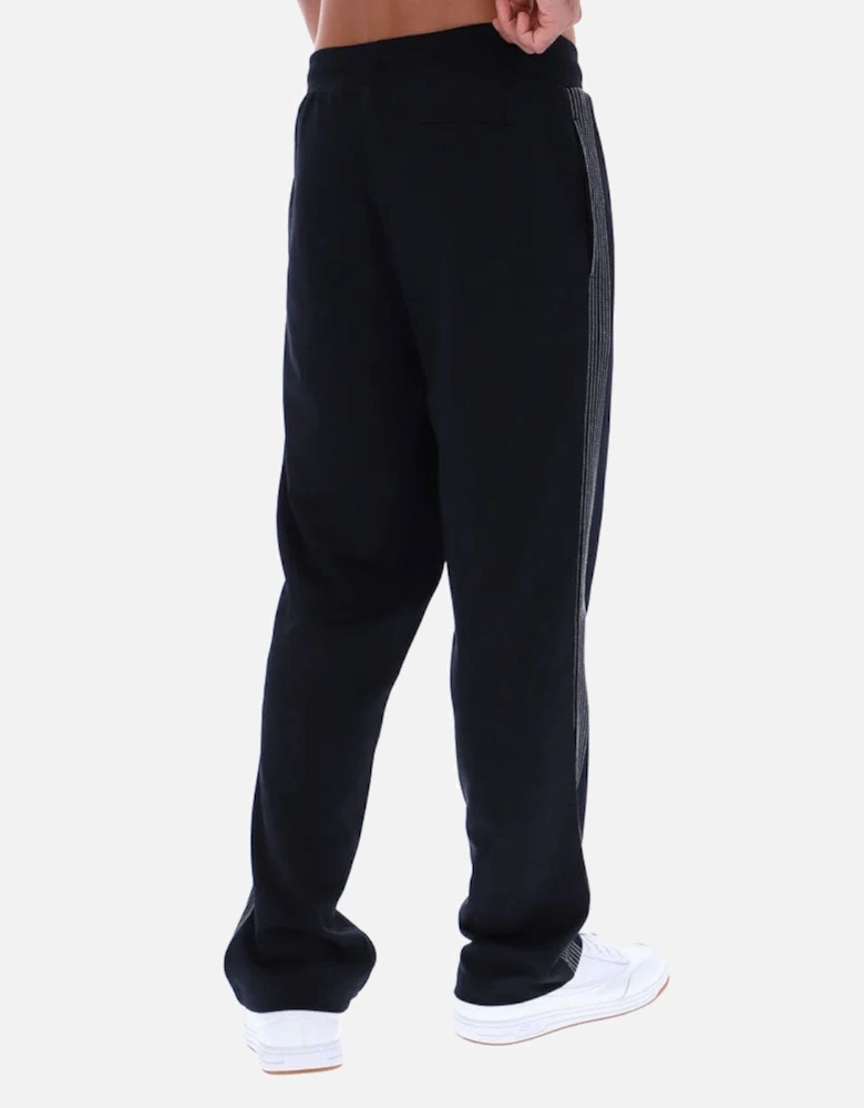 Vintage Tavis Contrast Stitch Straight Leg Track Pant - Black