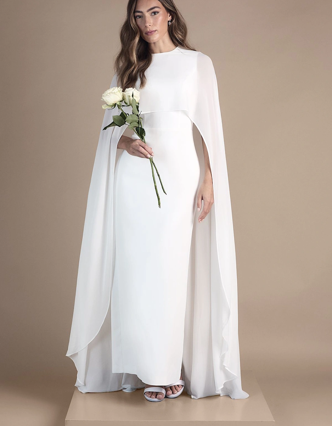 Cape Maxi Wedding Dress, 2 of 1