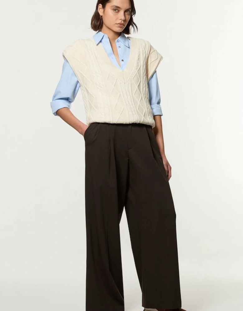 Knitted Cable Longline Tank