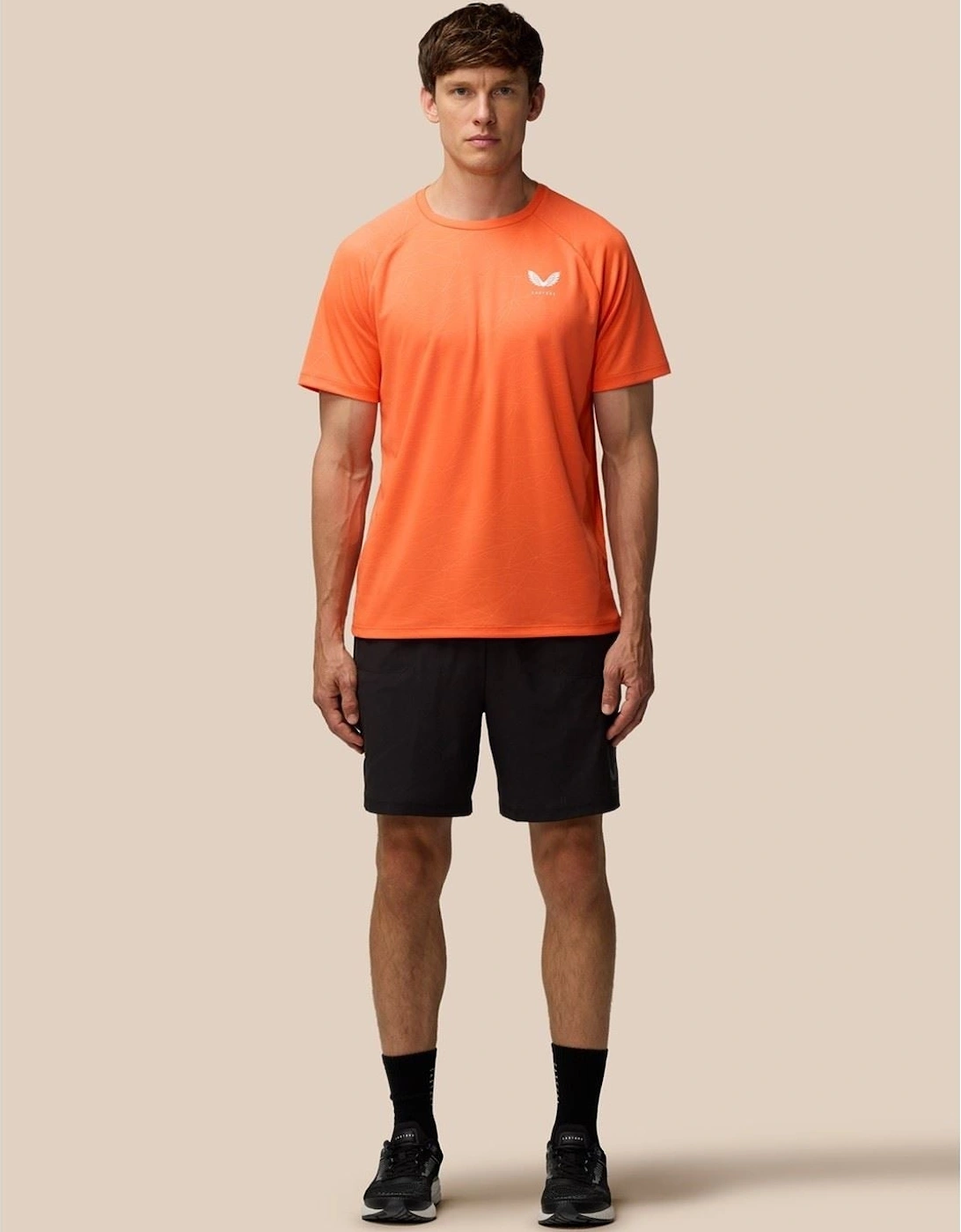 Adapt Training T-Shirt Polyester Men's Orange Activewear T-Shirts