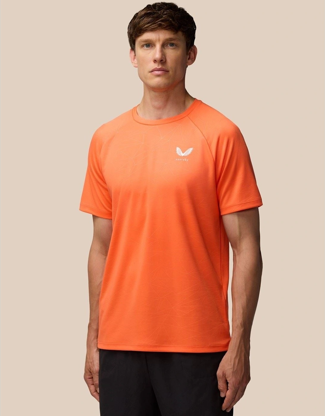 Adapt Training T-Shirt Polyester Men's Orange Activewear T-Shirts