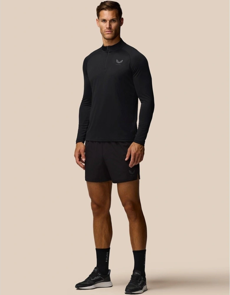 Adapt Training 1/4 Zip Top Polyester Men's Black Activewear T-Shirts