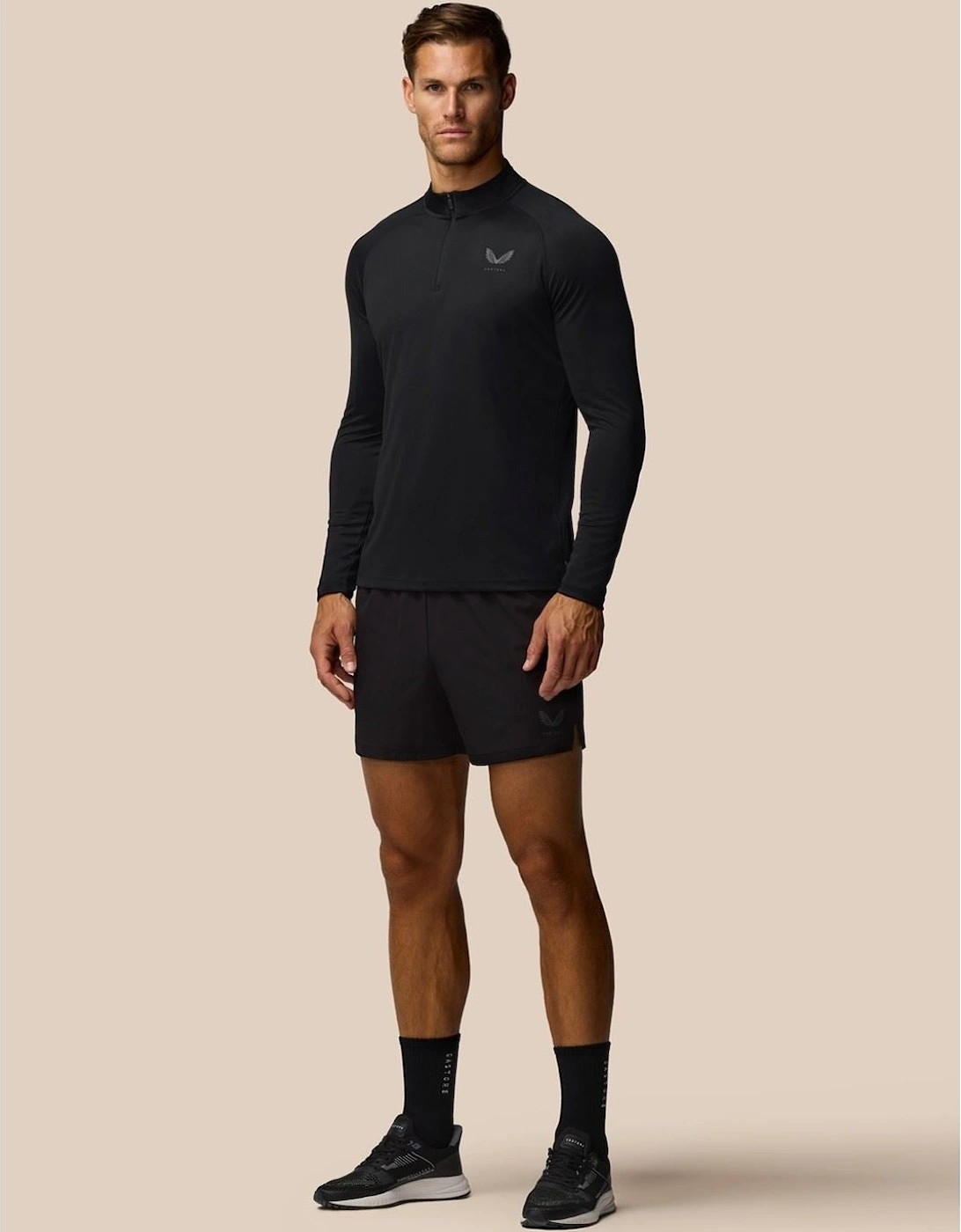 Adapt Training 1/4 Zip Top Polyester Men's Black Activewear T-Shirts