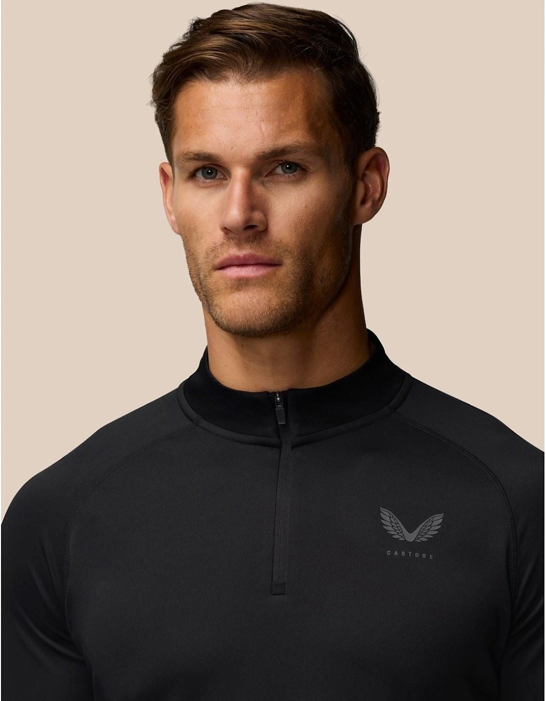 Adapt Training 1/4 Zip Top Polyester Men's Black Activewear T-Shirts