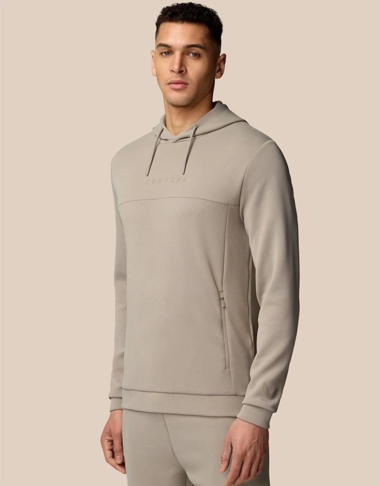 Scuba Hoody Polyester Men's Brown Hooded Sweatshirt