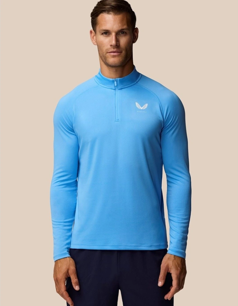 Adapt Training 1/4 Zip Top Polyester Men's Green Activewear T-Shirts