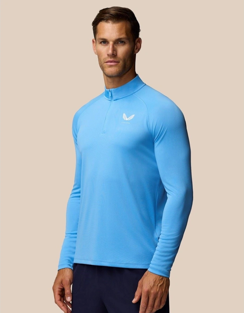 Adapt Training 1/4 Zip Top Polyester Men's Green Activewear T-Shirts