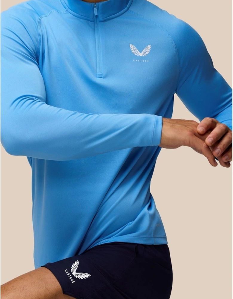 Adapt Training 1/4 Zip Top Polyester Men's Green Activewear T-Shirts