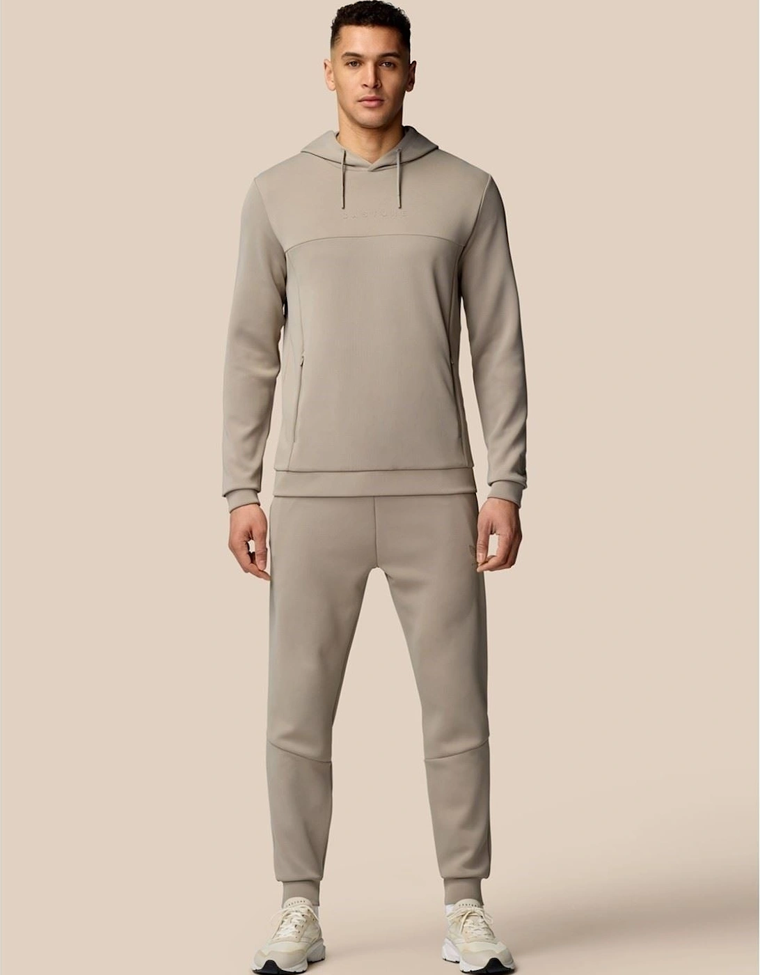 Scuba Hoody Polyester Men's Brown Hooded Sweatshirt
