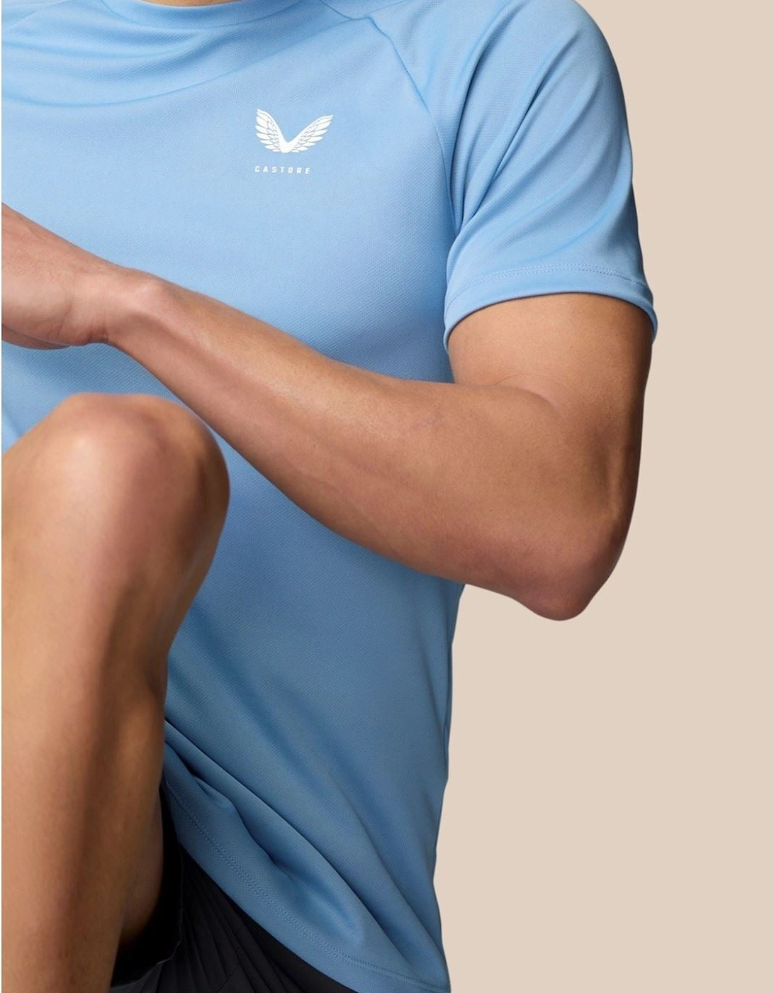 Adapt Training T-Shirt Polyester Men's Blue Activewear T-Shirts