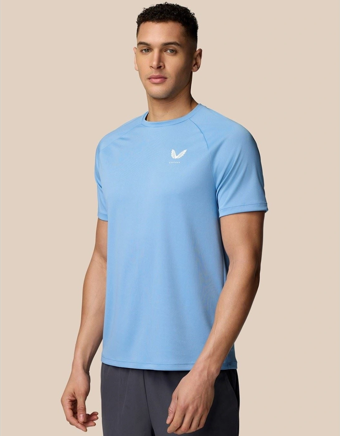 Adapt Training T-Shirt Polyester Men's Blue Activewear T-Shirts, 10 of 9