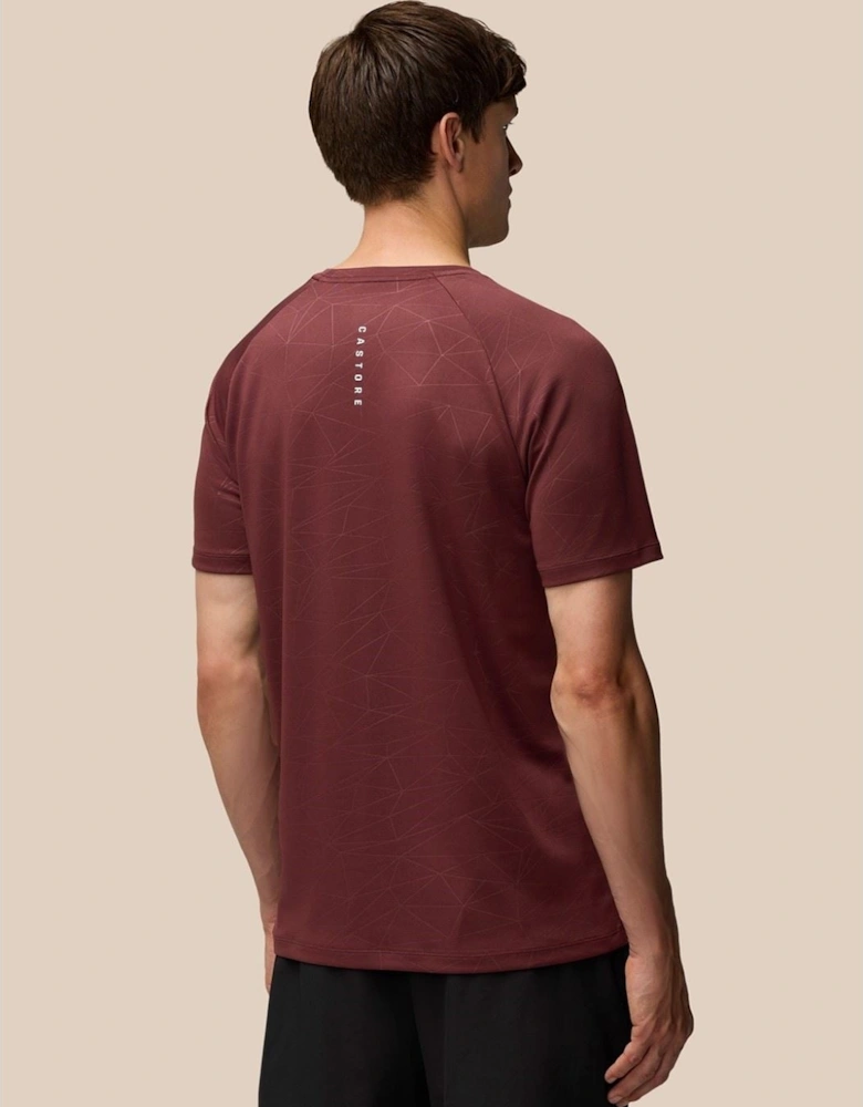 Adapt Training T-Shirt Polyester Men's Purple Activewear T-Shirts