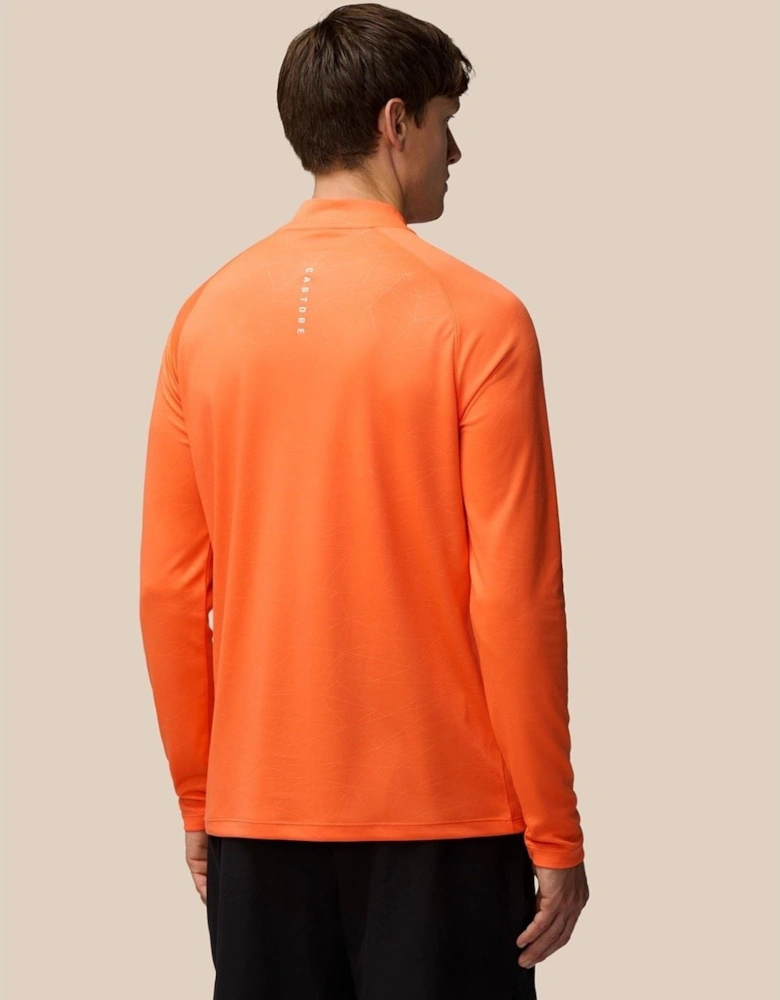 Adapt Training 1/4 Zip Top Polyester Men's Orange Activewear T-Shirts