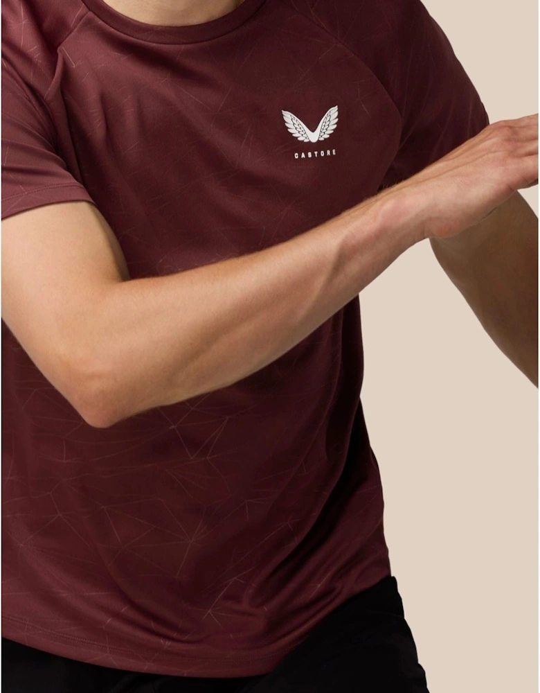 Adapt Training T-Shirt Polyester Men's Purple Activewear T-Shirts