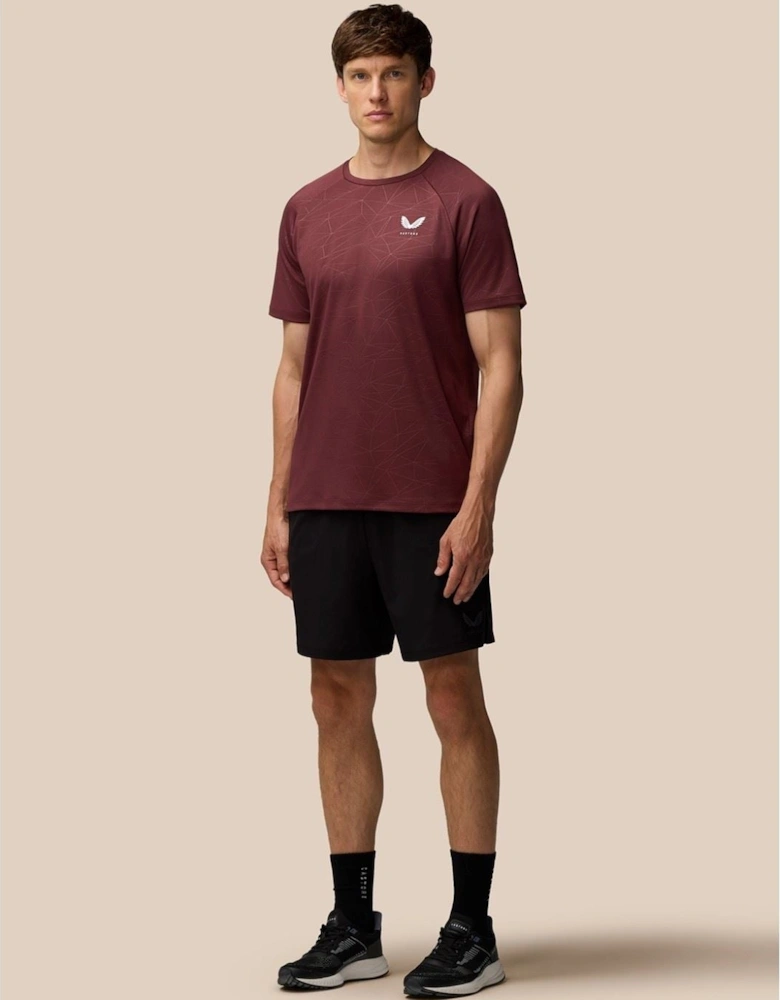 Adapt Training T-Shirt Polyester Men's Purple Activewear T-Shirts