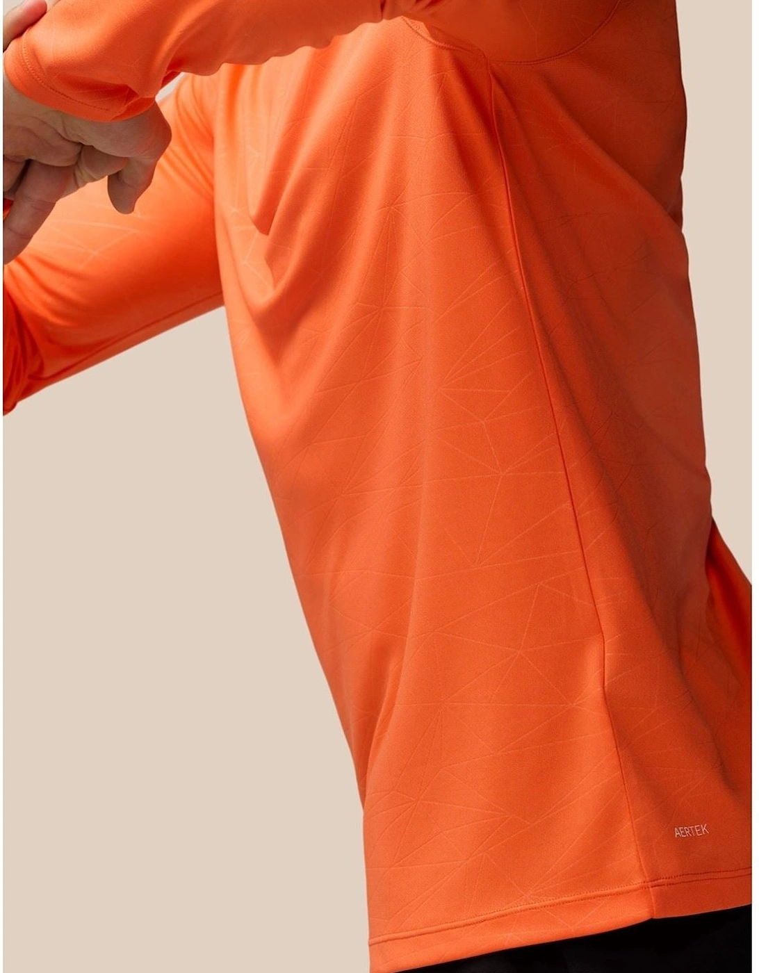Adapt Training 1/4 Zip Top Polyester Men's Orange Activewear T-Shirts