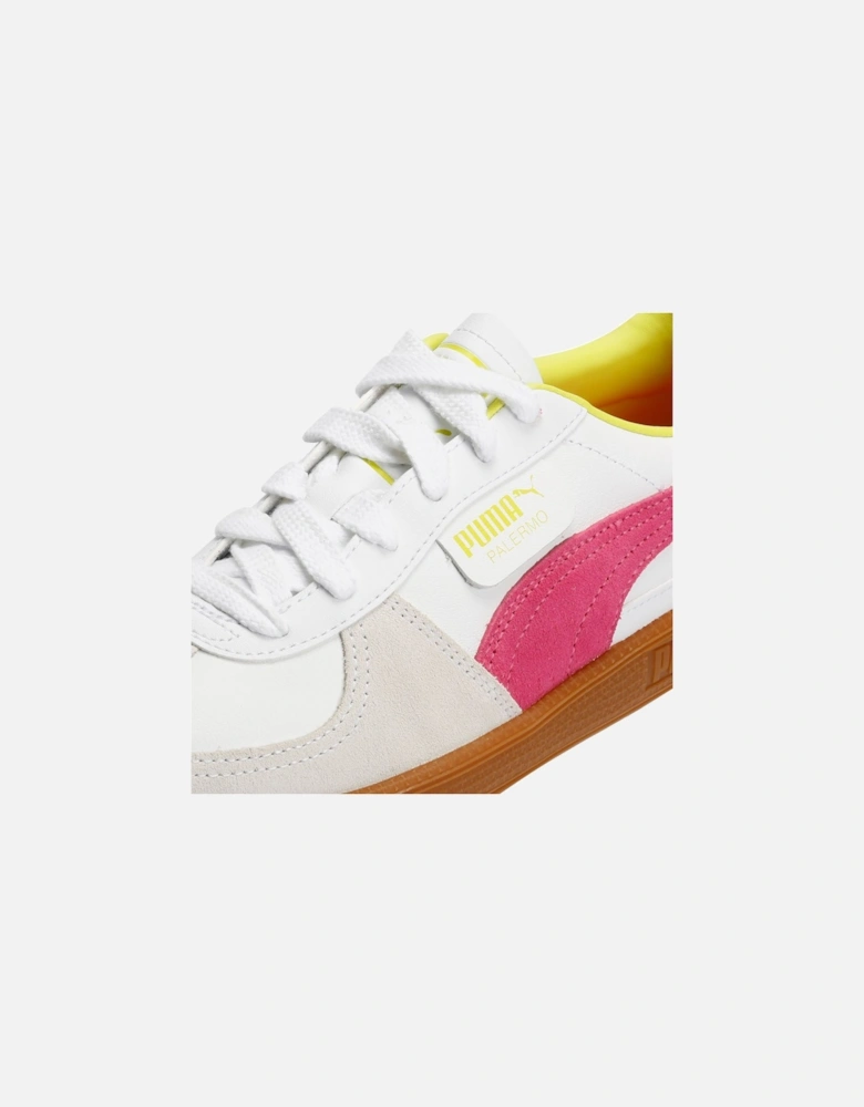 Palermo Leather Women's White/Pink Trainers