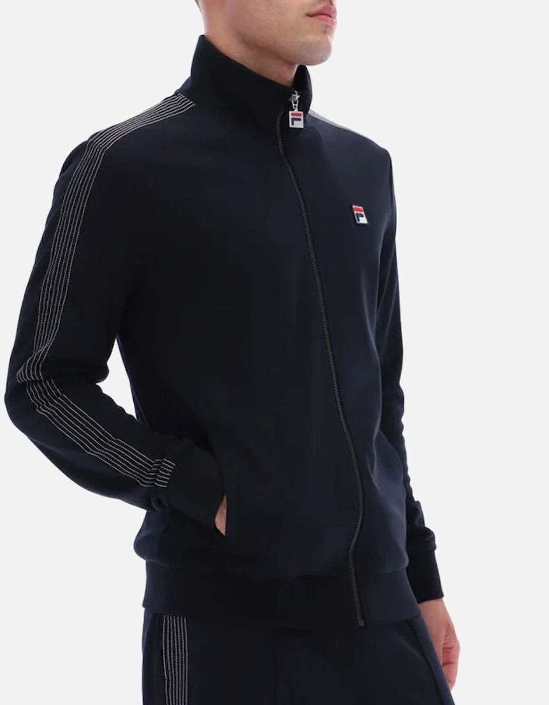 Vintage Keith Contrast Stitch Tracktop - Black, 4 of 3