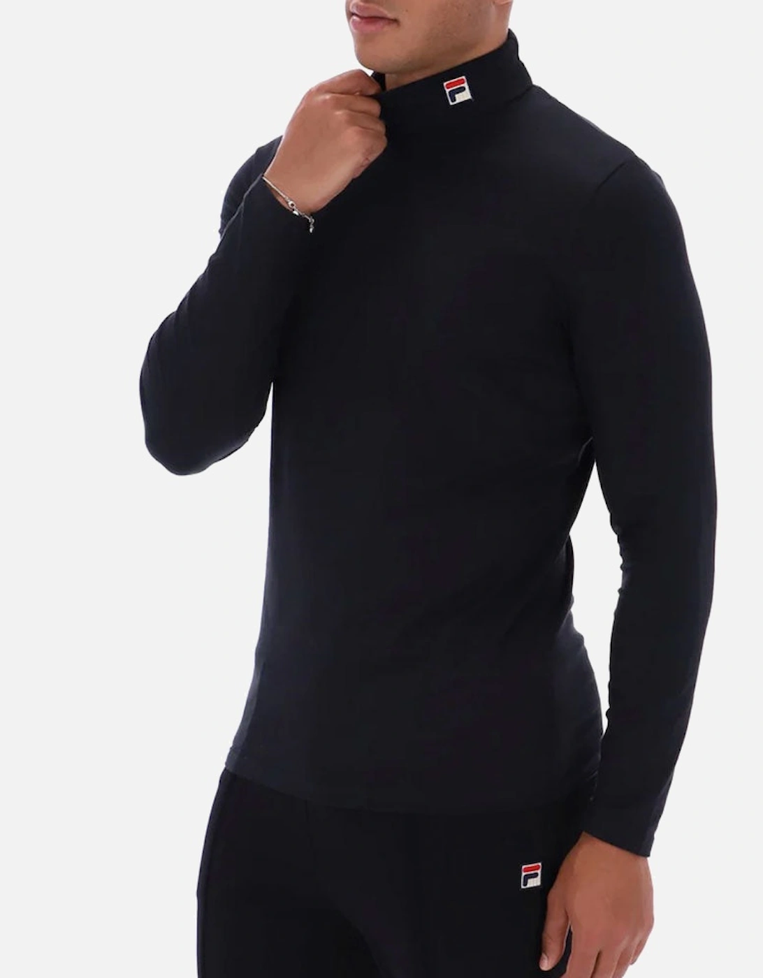 Vintage 19th Classic Roll Neck T-Shirt - Black, 4 of 3